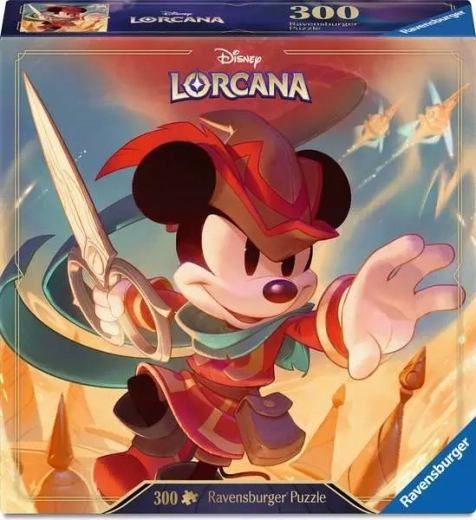 Ravensburger sestavljanka Disney Lorcana: Miki Miška – pogumni krojač, 300 kosov