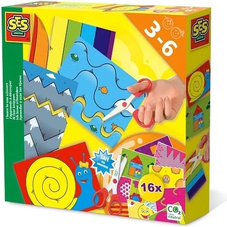 SES Creative učim se rezati – komplet z varnimi škarjami in 16 karticami