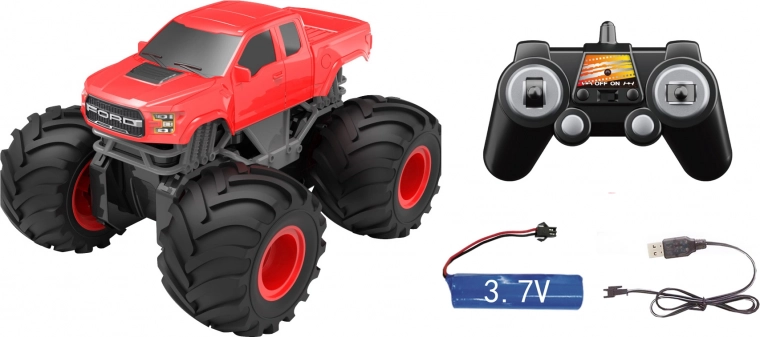 Plavajoči RC avto FORD F-150 RAPTOR Monster Truck – rdeč, 20 cm