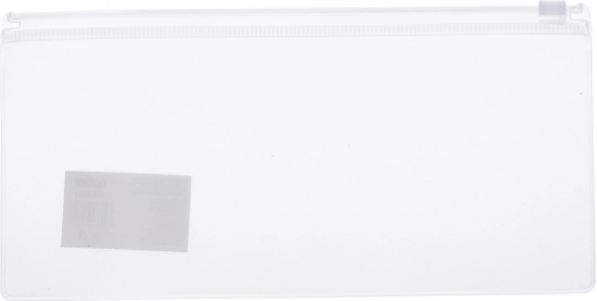 Prozorna mapa z zadrgo 23x11 cm