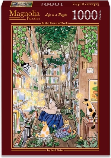 Puzzle Magnolia v gozdu knjig 1000 kosov