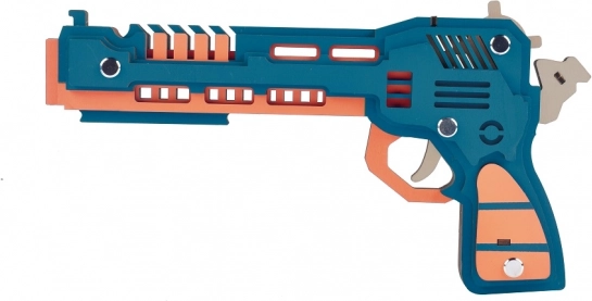 Lesena 3D sestavljanka - volk z izstreljevalnimi gumicami