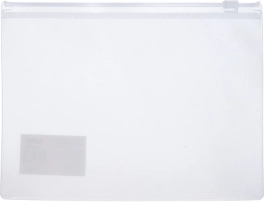 Mapa z zadrgo 20x15 cm - prozorna