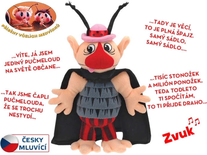 Zgodbe čebeljih medvedkov Pučmeloud plišasti govoreči 26 cm