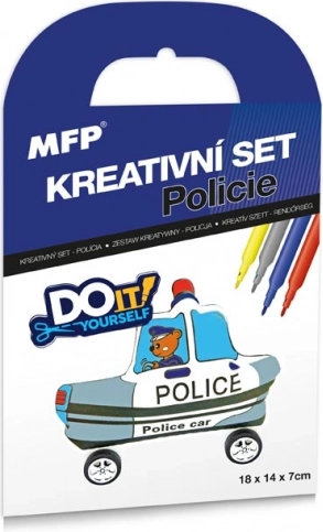 Ustvarjalni komplet Policijski napihljiv avto
