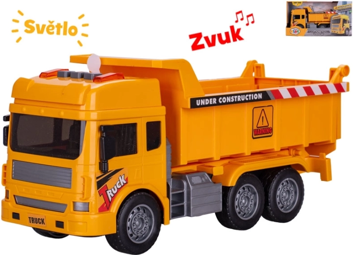 Gradbeni kiper na vztrajnik s svetlobo in zvokom 27 cm