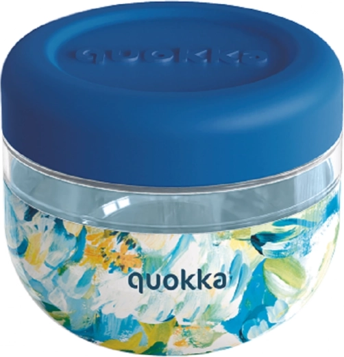 Posoda za hrano Quokka Bubble Blue Peonies modra 500 ml