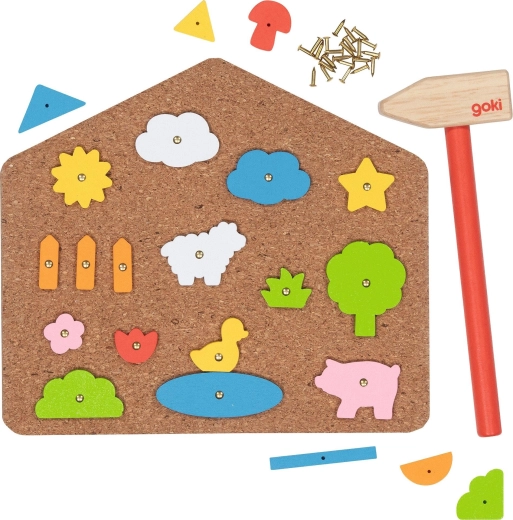 House-shaped cork board