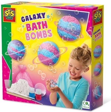 SES Creative galaktične šumeče kopalne bombe – ustvarjalni komplet