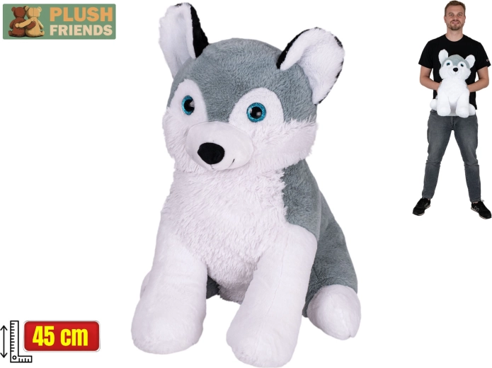 Plush Friends plišasti haski 45 cm, sedeči