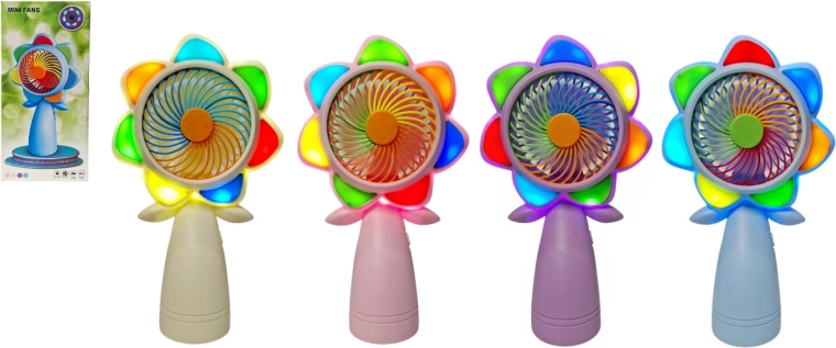 Glowing LED Flower-Shaped Fan