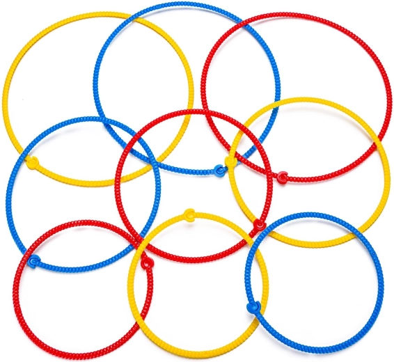 9 rings in 3 colors and sizes