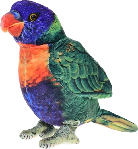 Plišasti lori papagaj 23 cm – stoječa dekoracija in igrača za otroke