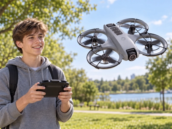 Camera with angle adjustable from the controller