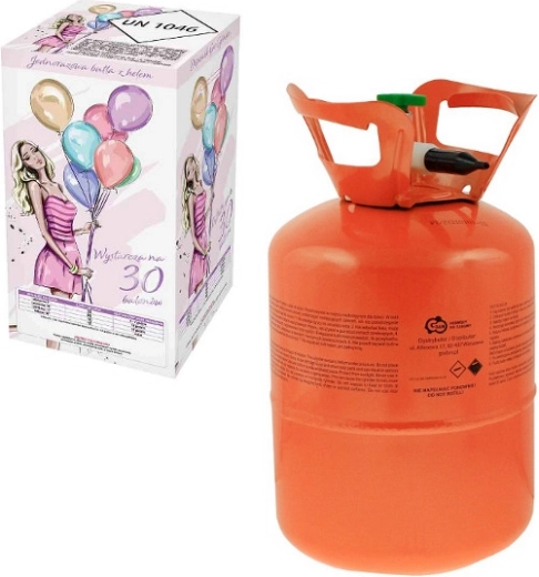 Helijeva jeklenka za enkratno uporabo za 30 balonov (9")