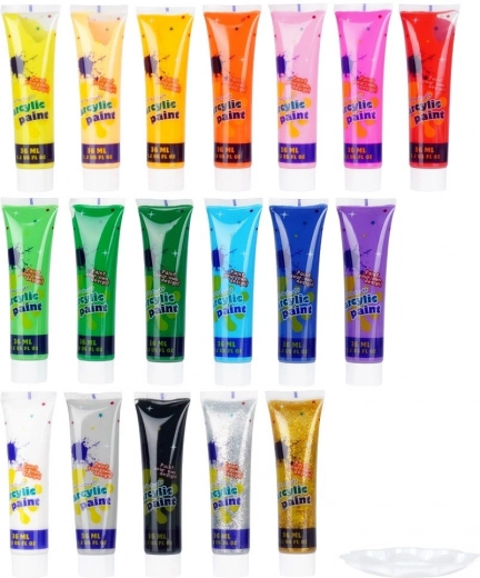 18 intenzivnih akrilnih odtenkov, vključno z efektnimi