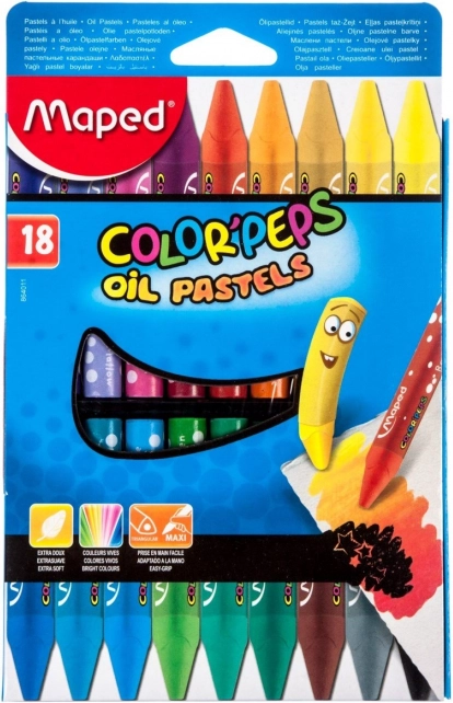 Tristranske oljne pastele Maped Color'Peps 18 kos