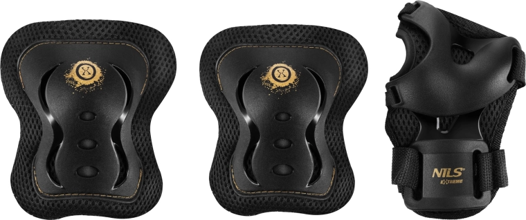 Komplet ščitnikov NILS Extreme H320 Fly zlate barve – XL