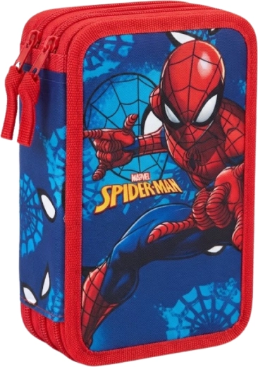 Trinadstropni opremljen šolski peresnik Spider-Man v modro-rdeči barvi