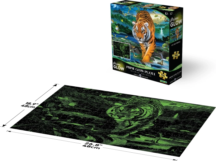 Svetleči neonski puzzle Tiger 500 kosov