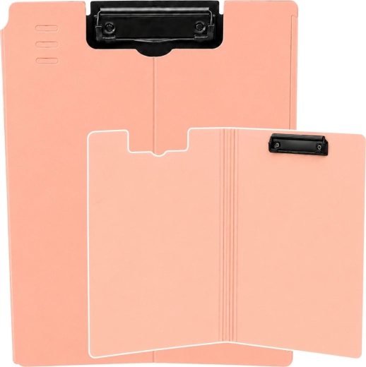 A4 folding clipboard with clip, pink - 1 piece