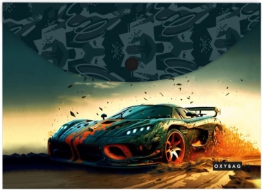 mapa z gumbom A4 z motivom car