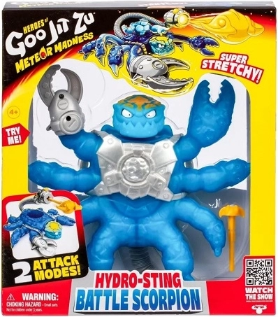Goo Jit Zu Hydro-sting Battle scorpion – super prožna akcijska figurica - 1 kos