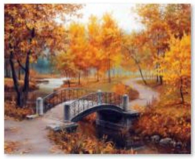 Diamantno vezenje (diamond painting) park jeseni 40 × 30 cm - 1 kos