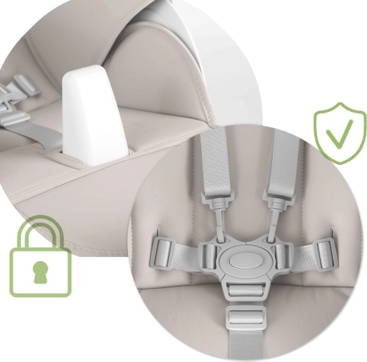 Varnost na prvem mestu: 5-točkovni pas in stabilna konstrukcija