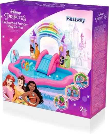 Nafihljiv igralni center Disney Princess s toboganom in prho