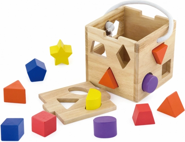 Lesena vstavljanka kocka z oblikami STUDO WOOD