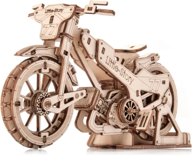 Little Story lesena 3D sestavljanka motor Speedway Bike