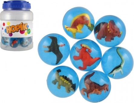 poskočna žogica z dinozavrom 4 cm – mešanica vrst