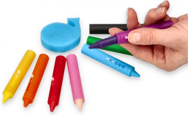 Washable bath crayons