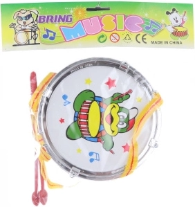 otroški boben z palicami in trakom