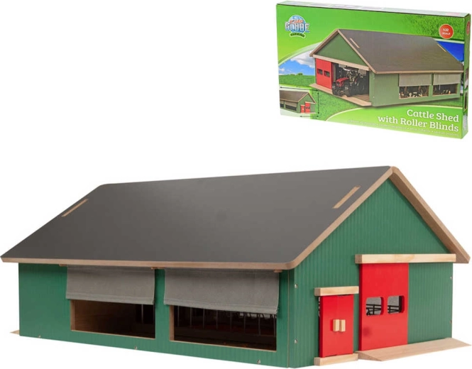 Kids Globe wooden horse stable 1:32 with opening roof