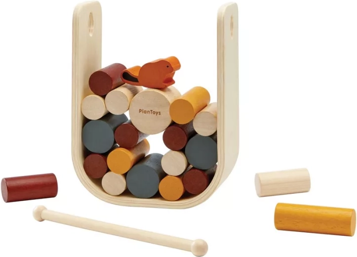 PlanToys bobrov jez – lesena ravnotežna igra