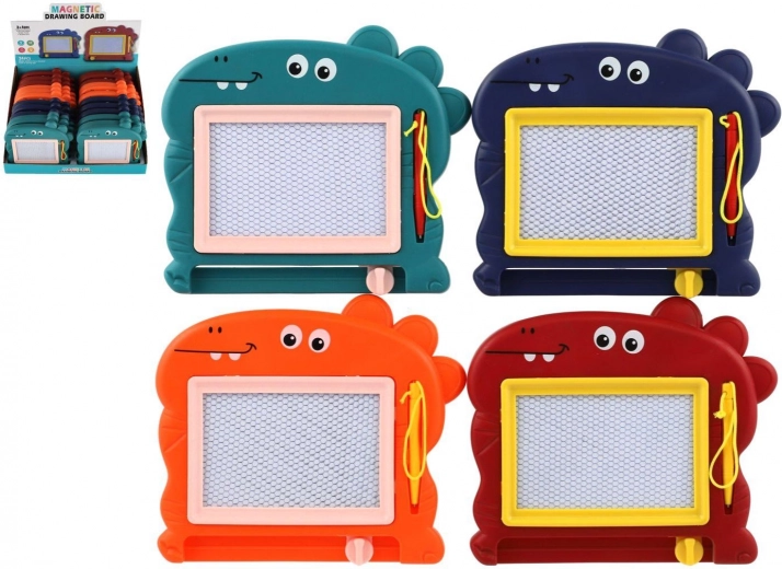 Magnetna risalna tabla za otroke v obliki dinozavra, 4 barve