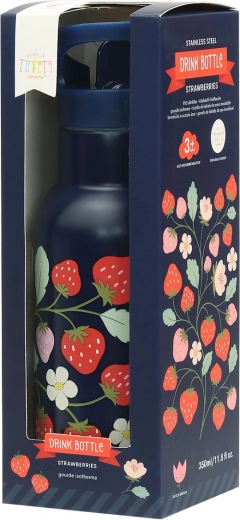 A Little Lovely Company nerjaveča steklenica za pitje 500 ml – Jagode
