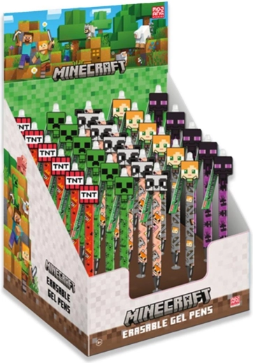 Radirajoče gel pero MINECRAFT 15 cm – stilsko pero z radirko