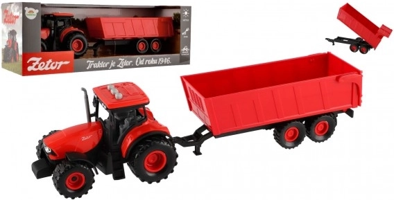 Traktor Zetor z prikolico na vztrajnostni pogon z osvetlitvijo in zvokom