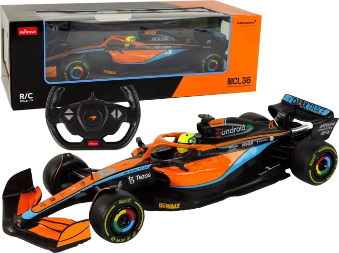 R/C dirkalni avto McLaren F1 Rastar 1:12 oranžen