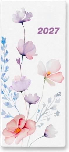 Mesečni planer Flowers 2027 v PVC ovitku