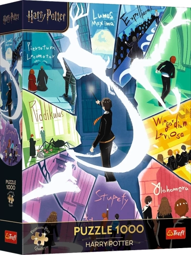 Trefl Puzzle Premium Plus Harry Potter: Čarovnije in patronusi, 1000 koščkov