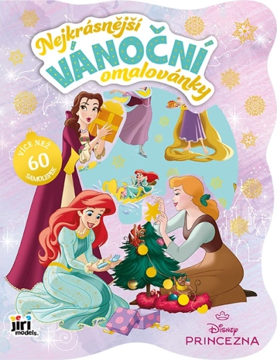 Disneyjeve princese – božične pobarvanke z nalepkami