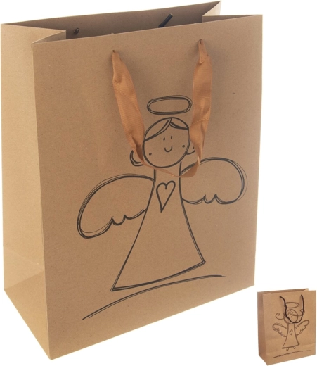 Darilna papirnata vrečka Angel 26 × 12 × 32 cm mix