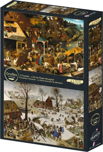 Puzzle Flamski pregovori in popis prebivalstva v Betlehemu 2×500 kosov