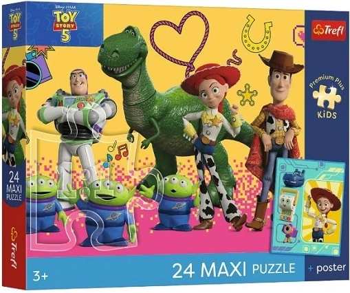 Maxi puzzle Premium Plus za otroke Toy Story – igrače in prijatelji, 24 kosov