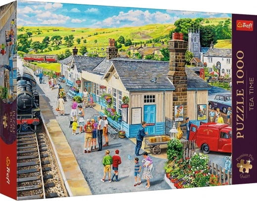 Trefl puzzle Premium Plus Tea Time – železniška postaja 1000 kosov