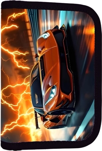 Šolski peresnik z 2 zavihkoma, prazen – motiv avto